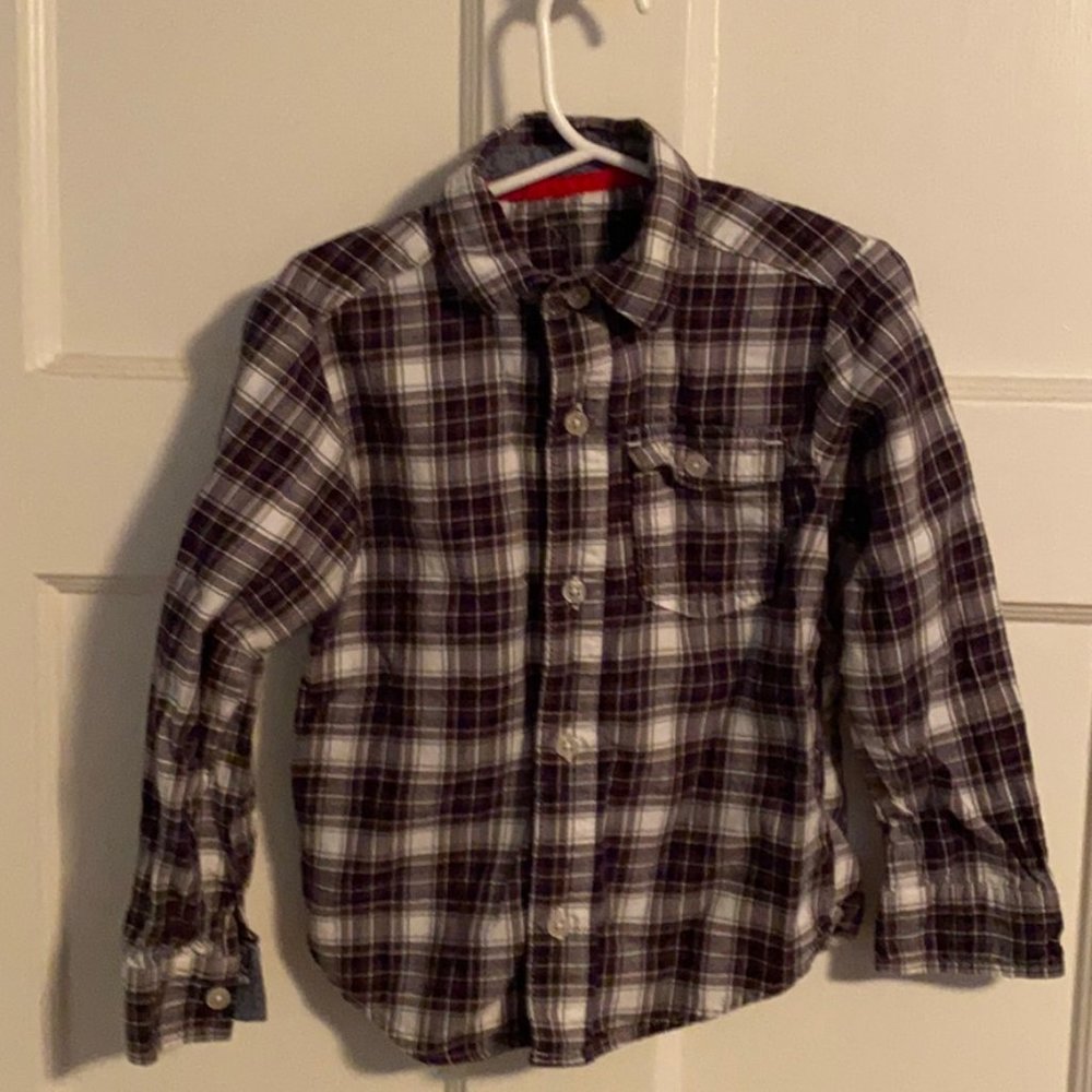 Boys Carter's Plaid Dress Shirt Size 4T